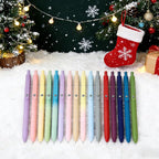 Gel Pens, 7pcs 0.5mm Quick Dry Black Ink Fine Point Smooth Writing Pens, Cute Teacher Work Desk Accessories Office School Supplies Gifts for Men Women Student Nurse, Valentines Day Gifts for Kids