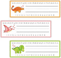 30 Name Tags Labels -Dinosaur Love Theme Self Adhesive Name Plates, Desk Label, Locker Stickers for Classroom School, Student, Teacher Decorations & Supplies - A05