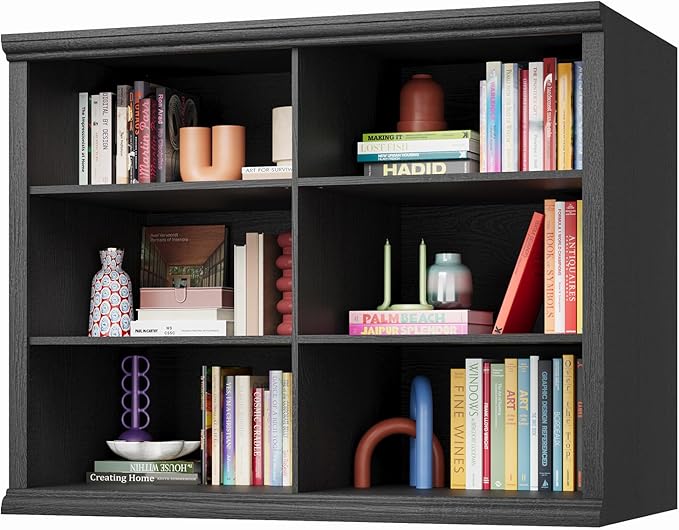 Rresyet 47.2" Wide Bookcase, 3-Tier Bookshelf Open Storage, 37" Tall Floor Standing Indoor Furniture, Book Cases for Home School Library Office Bedroom Kids, Black