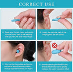 Lenicany 30Pair Soft Foam EarPlugs, 32dB Disposable Sound Blocking Noise Cancelling Ear Plugs for Sleeping/Concerts Loud Music/Shooting Guns/Work Construction, Hearing Safety Protection (Blue)