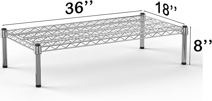 Regal Altair 18''W x 36''L x 8''H Chrome Plated Wire Dunnage Rack | Off The Floor Storage