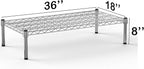 Regal Altair 18''W x 36''L x 8''H Chrome Plated Wire Dunnage Rack | Off The Floor Storage