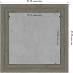 Amanti Art Grey Framed Magnetic Board 21x21 Small Vision Board for use with Magnets, 100% Metal Sheet to Display Items as Office Decor or for Home Organization in mudroom, Kitchen or Kids Room