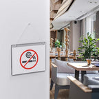 HIIMIEI Acrylic Wall Mount Sign Holder 8.5 x 11 Horizontal 12 Pack, Clear Paper Document Holder, Wall Mount Ad Frame with 3m Tape Adhesives & Screws for Office, Home, Store, Restaurant