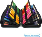 YOUSHARES Big Capacity Colored Pencil Case - 300 Slots large Pen Case Organizer with Multilayer Holder for Prismacolor Colored Pencils & Gel Pen (Black)