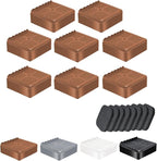 shouwuhho Furniture Risers, 8 Pack Bed Risers with Non-Slip Grip and Heavy Duty Support, 1 Inch 2 Inch 3 Inch 4 Inch Height Lift for Couch, Sofa, Table, Desk, Chair, Refrigerator - Brown, 1 Inch