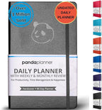 Panda Planner Classic A5 Daily Planner 2026 - Undated Quarterly & Productivity Planner with Hourly Schedule, To Do List, Daily Journal, Goal Planner, Habit Tracker & Gratitude Organizer – Black