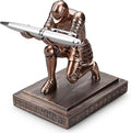 HDMbigmi Knight Pen Holder Pen Stand Desk Organizers and Accessories Resin Pencil Holder as Gift with a Fancy Pen for Office and Home Desk Organizer (Bronze)