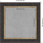 Amanti Art Black Framed Magnetic Board 21x21 Small Vision Board for use with Magnets, 100% Metal Sheet to Display Items as Office Decor or for Home Organization in mudroom, Kitchen or Kids Room