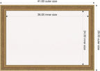 Amanti Art White Cork Board for Wall, 29x41 Vision Board with Gold Frame, Large Corkboard Office Decor for Home Organization, Traditional Corkboard Pinboard to Display Items for Home Organization