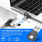 Presentation Clicker with Air Mouse - USB C Wireless Presenter Remote Clicker with Light Pointer, RF 2.4GHz PowerPoint Clicker for Presentation, Computer Pointer Clicker Slide Advancer for Mac,Laptop