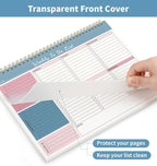 104 Pgs Weekly To Do List Notepad, 52 Duplex-Printed Undated Sheets 100 GSM（8.5"×11") Weekly Desk Planner For Work Home School Office Desk Accessories Supplies & Goal Setting Tasks - Blue