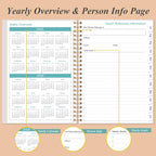 2025-2026 Daily & Monthly Planner - One Page Per Day, Daily Planner 2025-2026 from July 2025 to June 2026, Planner 25-26 with 12 Monthly Tabs, 6.4" x 8.5", Rose Leaf
