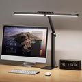 Honeywell LED Desk Lamp with Base - HJ1BK Sunturalux Eye-Caring Architect Desk Lamp for Home Office, 1200LM Computer Desk Light 4 Color Modes Stepless Dimming Task Desk Light with Timer Function Black