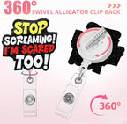 Aoryalps Retractable Badge Reel Holder Retractable with ID Clip for Nurse Nursing Name Tag Card Nursing Student Teacher Doctor Medical Assistant Work Office Clip-Gifts for Nurse