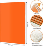 feela 36 Pack Soft Cover Journal Bulk, Lined Blank Travel Journal for Women Men Writing, Notebooks College Ruled for Work, Note Taking Notebook School Business Supplies, 8.2” x 5.5”, A5, Orange