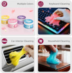 Car Cleaning Gel Reusable 4Pack - Dust Cleaning Putty Keyboard Slime for Car Interior Air Vent Cleaner, Auto Detailing Tools Accessories, Dust Remover Gifts for Men Women,Cleanings Gadgets,400g