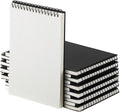 Engrowtic 6 Pack Graph Paper Spiral Notepad A5 Top Wirebound Notepad Grid Notebook Steno Pads Memo Notebook Grid Paper 140 Pages for Writing Sketching Drawing Office Supplies (Black)