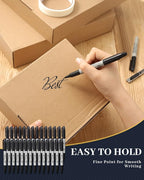 Thenshop 400 Pack Black Permanent Markers Bulk - Fine Point Permanent Marker Quick Drying Waterproof Pens for Doodling Writing Marking Classroom Work on Wood Metal Stone Glass, Office School Supplies
