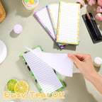 Thboxes 4 Pack Magnetic Note Pad for Fridge with Pen Holder, Totally 200 Sheets Grocery List Magnet Pad for Refrigerator Magnetic Shopping List Pad（Fruit Design）