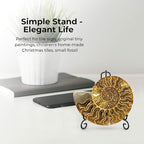 TR-LIFE Plate Stands for Display - 4 Inch Plate Holder Display Stand + Metal Easel Stand for Picture Frame, Decorative Plates, Book, Photo, Collectibles (2 Pack)