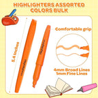 JSDOOGOO 150 Pack Highlighters Assorted Colors Bulk - Chisel Tip No Bleed Dry-Quickly Markers Set for Office Classroom Supplies, Back to School Gifts for Students Teachers