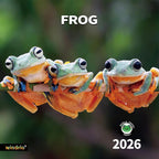 2026 Wall Calendar,Calendar 2026, November 2025 - December 2026, Wall Calendar Frog, 12" x 24" Opened,Full Page Months Thick & Sturdy Paper for Calendar Organizing & Planning