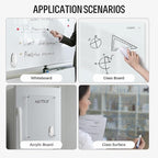 loukin Dry Erase Eraser with Replaceable Felt Pad, Whiteboard Eraser with 12 Peel-Off Layers, Magnetic Holder Includes, for Classroom, Home, and Office, White