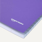 Amazon Basics Notebooks, Wide-Ruled Spiral Notebook with Poly Cover, For Work and School, 100 Sheets, 8" x 10.5", Radiant Orchid, 3-Pack