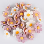 30pcs Decorative Flower Push Pins - Pink Thumb Tacks for Cork Board, Photo Wall, Feature Wall, Map, Bulletin Board, Office or Home