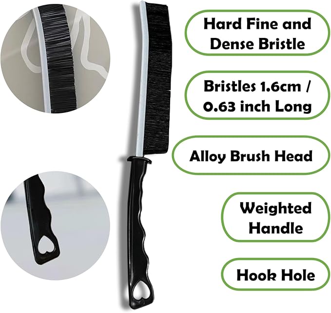 Betanull Crevice Cleaning Brush Set, Multi-Purpose Hard Bristle Brushes for Deep Cleaning Kitchen, Bathroom, Grout, Sink, Cup, Teapot, Bottle, Blender, Corners, Tight Spaces & More
