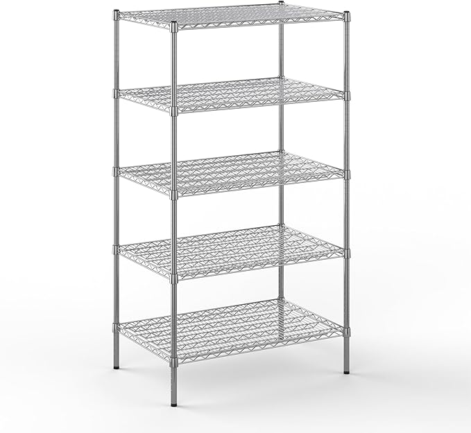 Regal Altair 24" Deep x 36" Wide x 64" Height Wire Shelving Kit | 5-Tier | NSF Commercial Storage Rack Unit