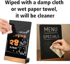 JDEA Wooden Double-Sided Chalkboard with Base (2 Pack) - 8.7x11.5 inches, Black