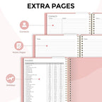 2026 Planner, Weekly and Monthly Planner, January 2026 - December 2026, 8.5" x 11" Agenda Planner with Monthly Tabs, Goal Setting & Time Management Organizer for Women, Light Pink