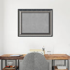 Amanti Art Silver Framed Magnetic Board 24x30 Medium Vision Board for use with Magnets, 100% Metal Sheet to Display Items as Office Decor or for Home Organization in mudroom, Kitchen or Kids Room