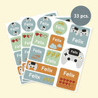 Large Name Labels for Kids (33) - Custom Stickers for Daycare and School Supplies - Durable, Waterproof Stickers for Water Bottles, Lunch Boxes, and More with Unique Designs - Gaming Console