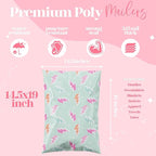 Pretty Package Store 6x9 Designer Poly Mailer 100 Pack Heavy Duty Waterproof Self Seal Shipping Bags for Small Business Large Mailing Envelopes Bulk Tear Resistant Cute Packaging Lightning Bolt