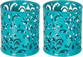 EasyPAG Teal Pen Holder for Desk, 2 Pack Round Pen Organizer, Brush Holder for Vanity, Metal Pencil Cup Organizer for Home, Office, Classroom, School