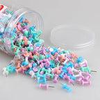 Yalis Push Pins 600 Count Macarone Colors, Standard Multicolored Thumb Tacks Steel Point and Colors Plastic Head
