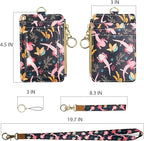 Cute Axolotl Badge Holder with Lanyard, Women's Lanyard Wallet, Id Badges Holder for Nurse, Teacher, Student, Office