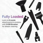 IT Dusters AirTec Ultra Electric Air Duster Blower for PC, Laptop, Console, Electronics and Home Cleaning, Environmental Alternative to Spray air can Duster Keyboard Cleaner (Type 6)