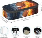 American Football Ball Themed Pencil Case Big Capacity Storage Pencil Pouch Stationery Bags With Zipper Portable Pen Holder Box Organizer For Boys Girls Teens Student College School Office Supplies