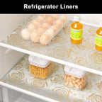 Cooyes Shelf Liner – Premium Non-Adhesive Cabinet & Drawer Liner for Kitchen – Waterproof Shelf Paper with Modern Pattern – Durable EVA Cabinet Mat – Easy to Cut （17.5" W x 197" L）