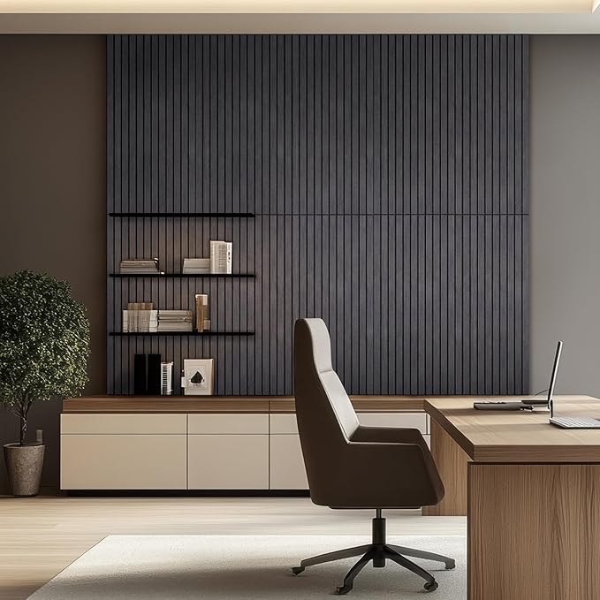 UMIACOUSTICS 6 Packs Acoustic Panel,47.2 x 23.6 Inches Decorative Sound Proof Panel for Office,Home Theater,Studio,Dark Oak