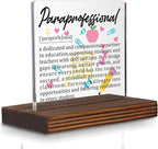 Paraprofessional Gifts, Thank You Desk Sign for Classroom Aides and Teacher Assistants, Appreciation Plaque for Educational Support Staff Office Decor PA036