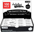 Artellius Erasers - 100-Pack, White, Latex-Free Rubber Blocks - Bulk White Erasers for School, Classroom & Kids - Smudge-Free Erasing for Drawing, Art, Office, Teacher & School Supplies