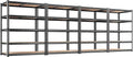 REIBII 2200LBS Storage Shelves 5 Tier Garage Shelving Heavy Duty, Adjustable Metal Shelving, Garage Shelves for Basement, Warehouse, Pantry, Closet, Kitchen 72" H x 35.55" W x 16" D, Black, 4 Pack