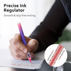 WRITECH Liquid Ink Rollerball Pens: 8ct Assorted Colors Fine Point Tip 0.7mm Roller Ball Rolling Pen for Smooth Writing Coloring Drawing Journaling No Bleed & Smear &Smudge Multi Colored