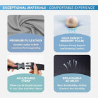 Lofty Aim Lumbar Support Pillow for Car, Memory Foam Lumbar Pillow for Lower Back Pain Relief - Back Cushion for Driving, Chair Support for Car-Office Chair, Wheelchair - Dark Grey
