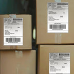 POLYSELLS Self Adhesive Address Shipping Labels, White Sticker FBA Labels (100 Sheets, 8.5" x 5.5" (2UP))